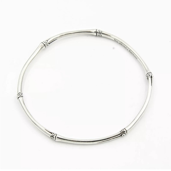 John Hardy Sterling Silver Bamboo BangleBracelet Size 7 3/4